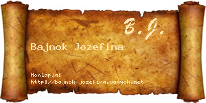 Bajnok Jozefina névjegykártya
